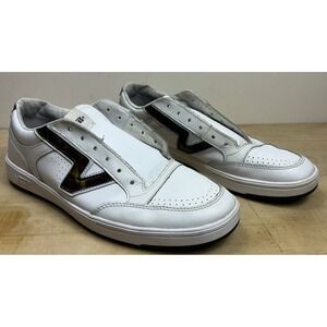 Vans Lowland Reptile White Leather Skate Shoes Size 9.5 M 11 W